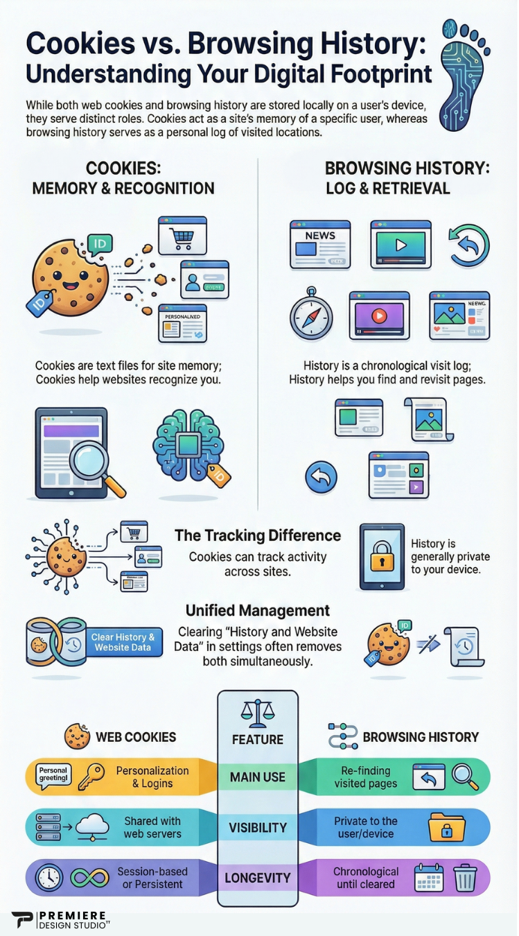 cookies vs browsing history